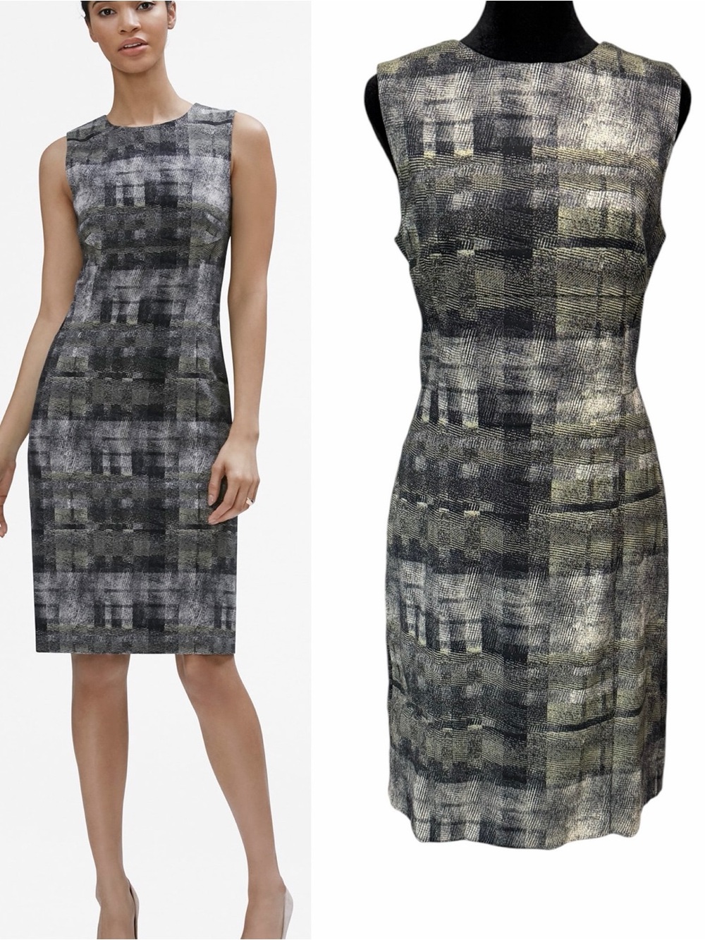 MM LaFleur Shirley Dress Abstract Quiet Luxury Office Professional Business 10